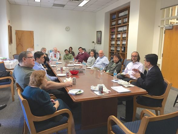 Dean Augustine M.K. Choi, who was newly elected the Stephen &amp; Suzanne Weiss Dean of Weill Cornell Medicine and Cornell University’s provost for medical affairs joined the Pharmacology Faculty Meeting on Tuesday, February 14, 2017.