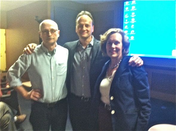 Dr. Etienne Sibille, a former PhD student with Dr. Miklos Toth, gave a research talk on &quot;Somatostatin-GABA Neurons, Depression, and Aging&quot; on October 7, 2014. . Here are Miklos, Etienne, and Lorraine before the seminar.