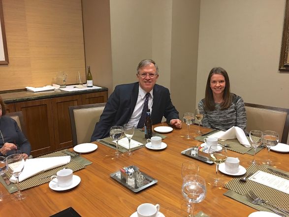 Dr. Watkins and Dr. Pleil at the Griffis Faculty club after his talk on January 17, 2017.