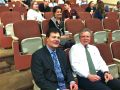 Dr. Frank Giordano presented a research seminar in the Pharmacology Dept. on March 12, 2013. Here he is (left) before the seminar, talking with Dr. Dominick Falcone.